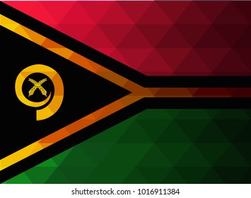 Vanuatu Flag vector illustration.Vanuatu Flag. National Flag of Vanuatu.