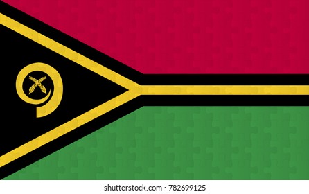 Vanuatu Flag. Vector image of Vanuatu Flag 144 pieces of jigsaw puzzles Vector eps 10 illustration.