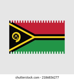 Vector de bandera de Vanuatu. Bandera nacional
