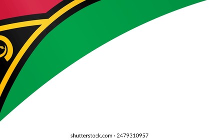 Vanuatu flag wave isolated on png or transparent background vector illustration. 