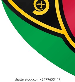 Onda de la bandera de Vanuatu aislada en png o Ilustración vectorial de fondo transparente. 