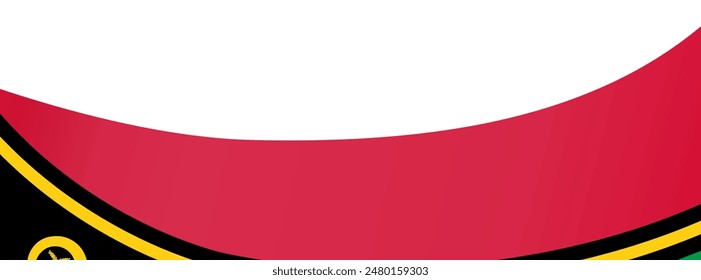 Vanuatu flag wave isolated on png or transparent background vector illustration. 