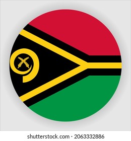 Vanuatu Flat Rounded Country Flag Icon