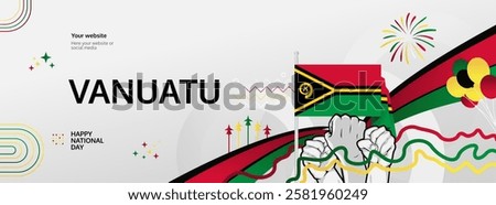 Similar – Image, Stock Photo A long, colorful pennant garland from the summer festival dries in the sun on the lawn after the rain.