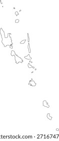 Vector de diseño de Oceanía en el mapa de las islas de Vanuatu