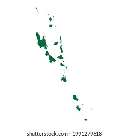 Vanuatu map vector illustration. Vanuatu Map silhouette