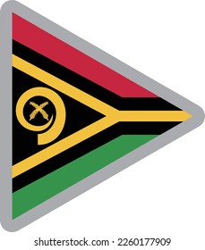 Vanuatu national flag icon vector Illustration material