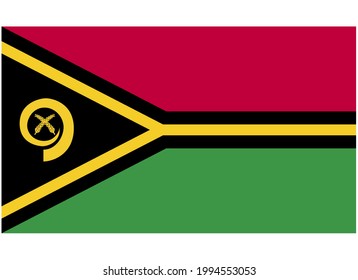 Bandera nacional de la imagen del vector aislado de VANUATU