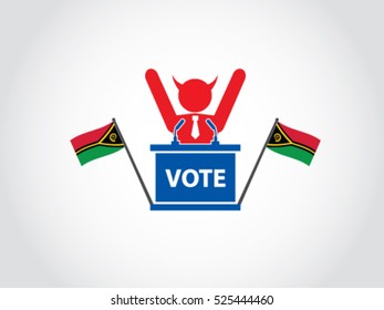 Vanuatu Podium Corrupt Poll Win