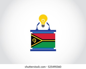 Vanuatu Podium Lack Of Idea Speech