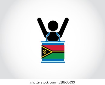Vanuatu Podium People Celebrate