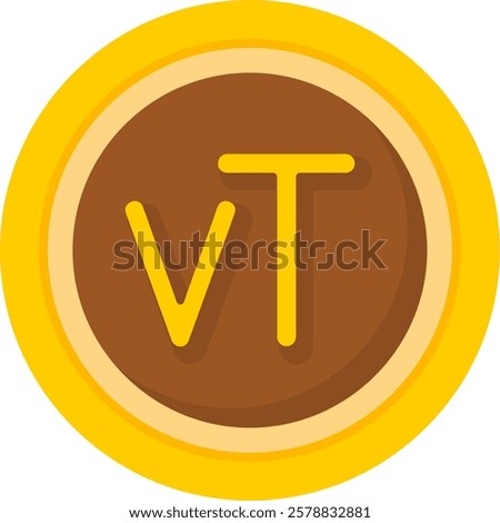 Vanuatu Vatu Flat Style Icon Design