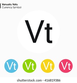 Vanuatu Vatu sign icon.Money symbol. Vector illustration.
