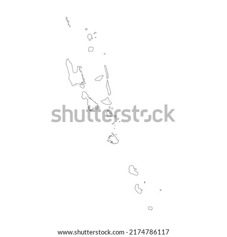 Vanuatu vector country map outline
