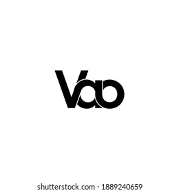 vao letter original monogram logo design