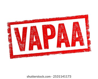 Vapaa is Finnish word and translates to Free or Liberated in English, text concept stamp