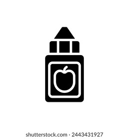 Vape Apple Juice Filled Icon Vector Illustration