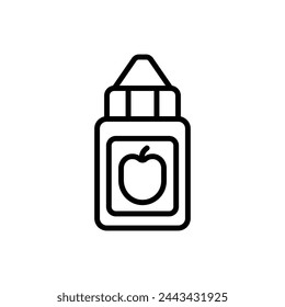 Vape Apple Juice Outline Symbol Vektor-Illustration