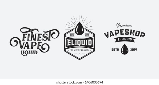 Vape Badge Logo Vintage Vector Image