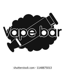 Vape bar logo. Simple illustration of vape bar vector logo for web design isolated on white background