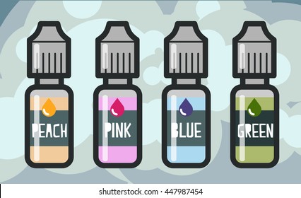 Vape bottles with liquid