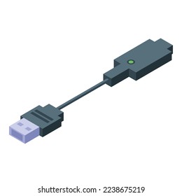 Vape cable icon isometric vector. Electronic cigarette. Smoke electric
