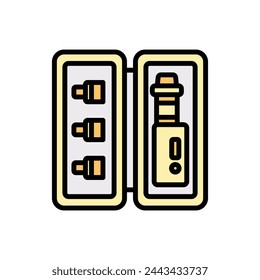 Ilustración vectorial del icono del caso del vape