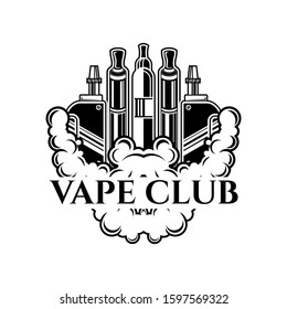Vape Club logo design vector illustration template