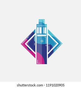 Vape Colorful Logo Vaporizer Flat Design Stock Vector (Royalty Free ...