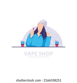 Ilustración de diseño plano de concepto de Vape