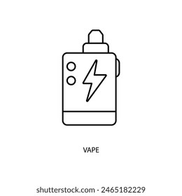 icono de línea de concepto vape. Ilustración de elemento simple. vape concepto esquema símbolo diseño.