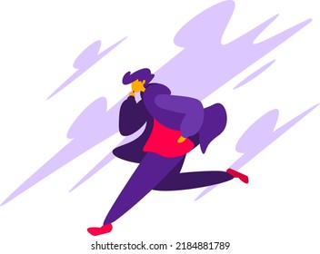 Vape Creative Scene - Boy vaping with electric cigarette vector flat illustration