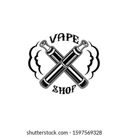 Vape  Cross logo design template vector illustration