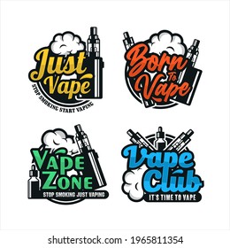 Vape design logo premium collection