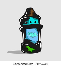 Vape device in graffity style