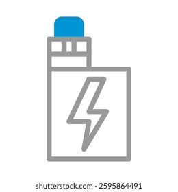 Vape Device Illustration with Blue Atomizer