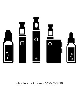 Vape Devices Vector Icon On White Background