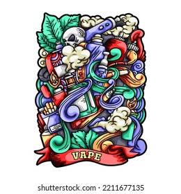 Vape Doodle Vector Design Illustrations