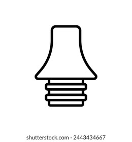 Vape Drip Tip Outline Icon Vector Illustration