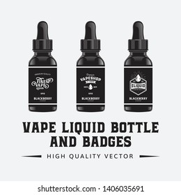 Vape E- Liquid Bottle Flavour Vector Illustration Template