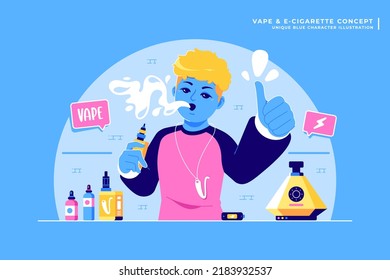 vape and e-cigarette concept illustration background