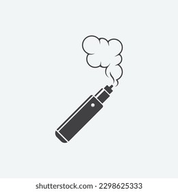 Diseño del logotipo de Vape o de Cigarrillos Electrónicos al estilo vectorial. Adecuado Para Su Tienda De Cigarrillos Electrónicos Y Para Su Negocio.