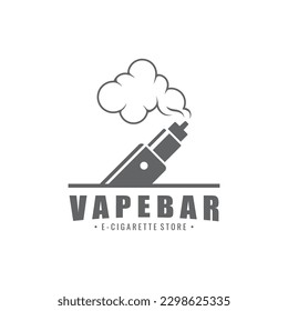 Vape or E-Cigarette Logo Design in Vector Style. Suitable For Your E-Cigarette Shop And Business.