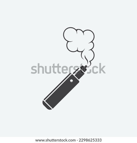 Vape or E-Cigarette Logo Design in Vector Style. Suitable For Your E-Cigarette Shop And Business.