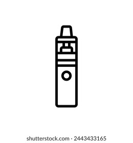 Ilustración vectorial del icono del contorno del cigarrillo electrónico del vape