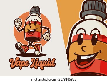 Vape E-Liquid Vintage Mascot Logo Template
