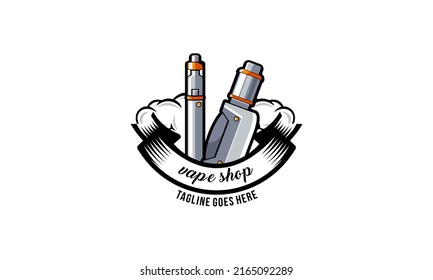 Ilustración vectorial de la plantilla del logotipo de Vape