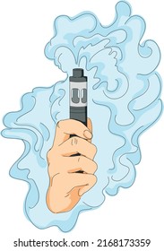 Vape en dispositivo electrónico manual para fumar con vapor