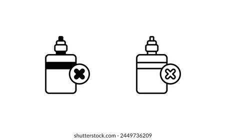 Vape diseño de icono con fondo blanco ilustración de stock