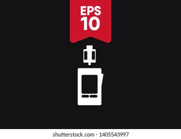 Vape Icon E-Cigarette Symbol Device Quit Smoking Vector Illustration